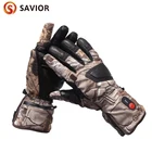 Спаситель зимние теплые охотничьи перчатки с аккумулятором и подогревом, перчатки с электрическим подогревом для катания на лыжах, скалолазания, езды на велосипеде, рыбалки