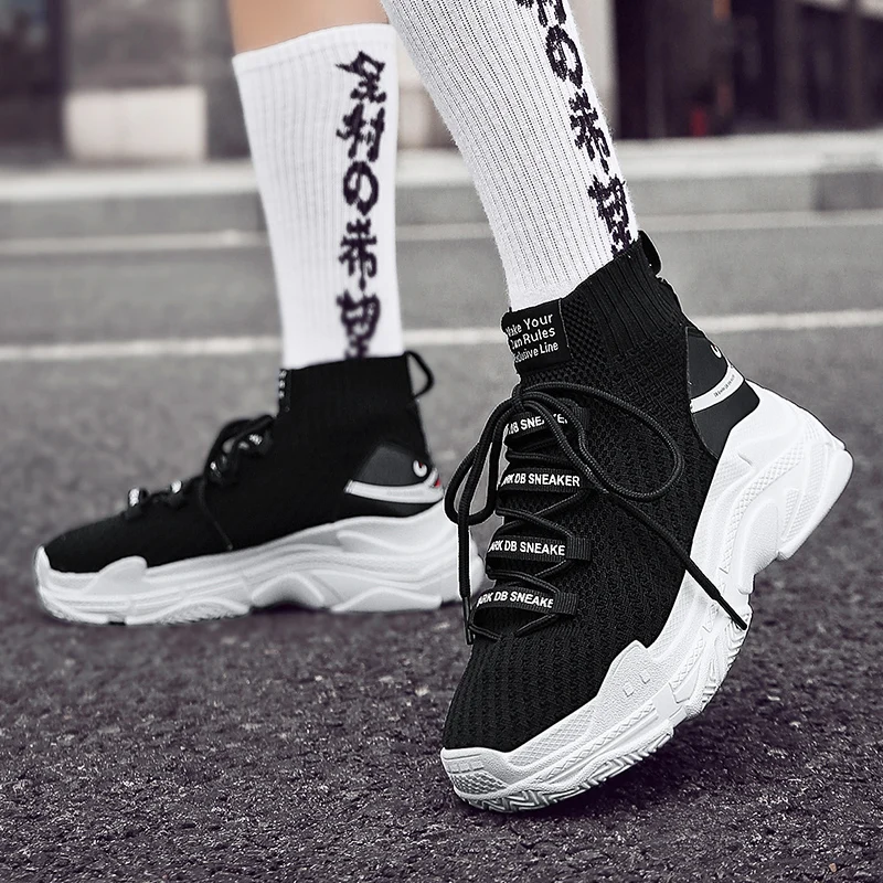 Ботильоны женские и мужские высокие мотоциклетные кроссовки с высоким берцем