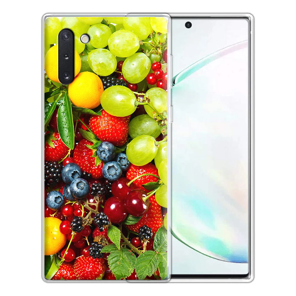 Силиконовый чехол с фруктами клубникой арбузом для Samsung Galaxy A2 A5 A6 A7 A8 A9 J3 J4 J5 J6 J7 J8