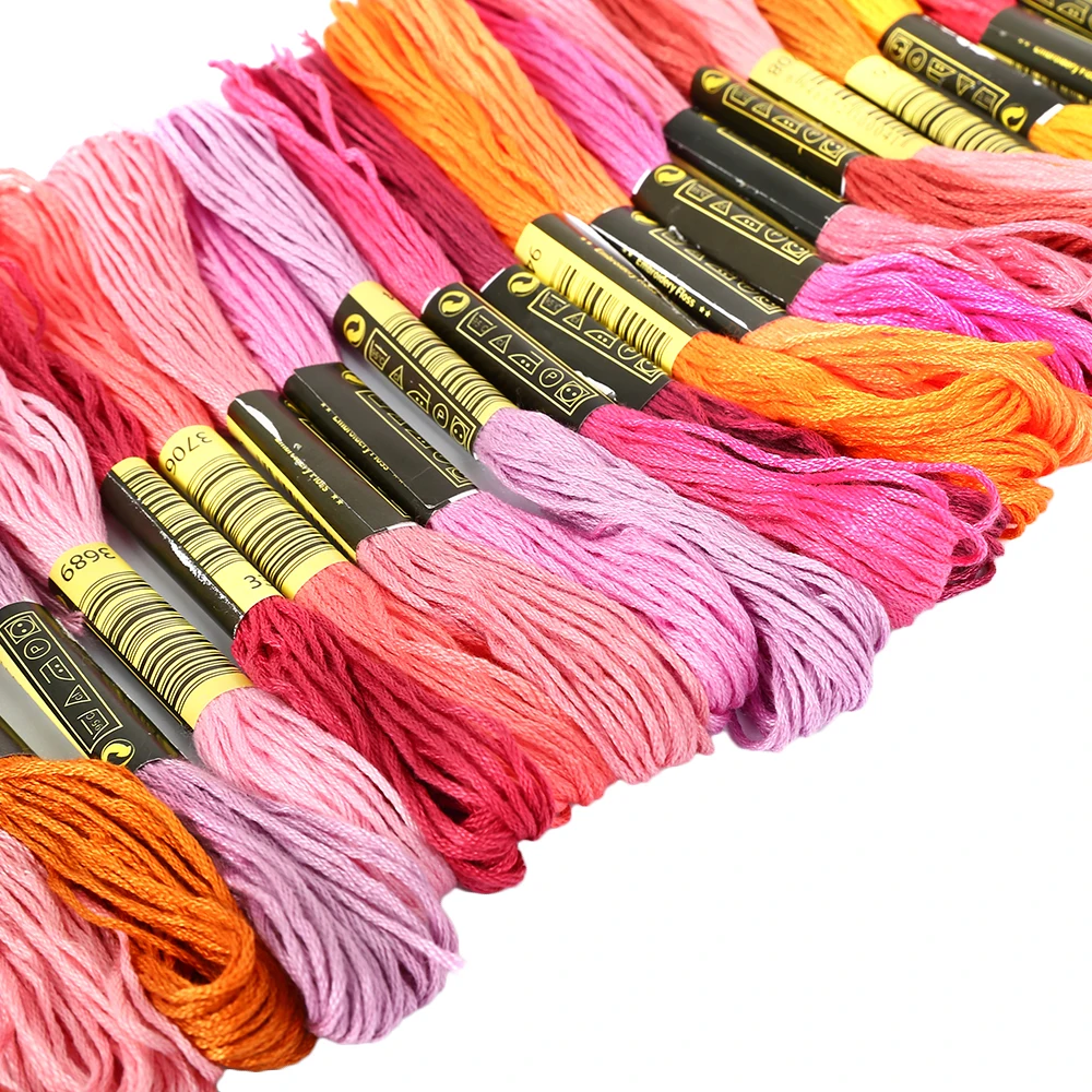 200 цветов нитки для вышивания крестиком хлопковые мотки шитья похожий Набор