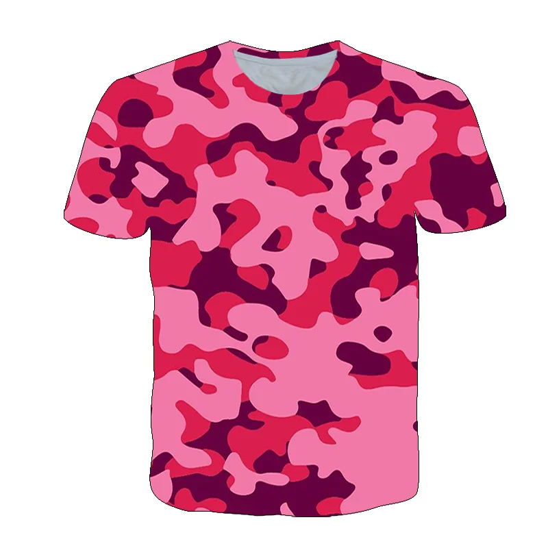 

Casual Men's T-shirt Army Green Camouflage Fashion Short Sleeve T-shirt Men's and Women's O-Neck Top Men's Maximum Size 6XL