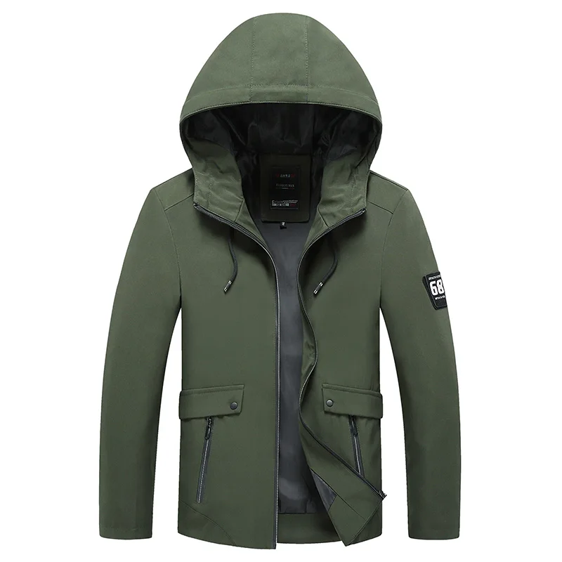 Куртка мужская с капюшоном повседневная верхняя одежда большие размеры 4XL весна
