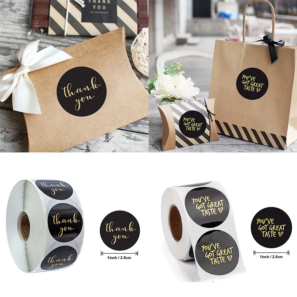 Конверт из золотой фольги 500 наклейка спасибо этикетки для печати наклеек