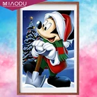 5D круглая алмазная живопись Микки Минни Маус украшение Алмазная Стразы Вышивка крестиком домашний декор