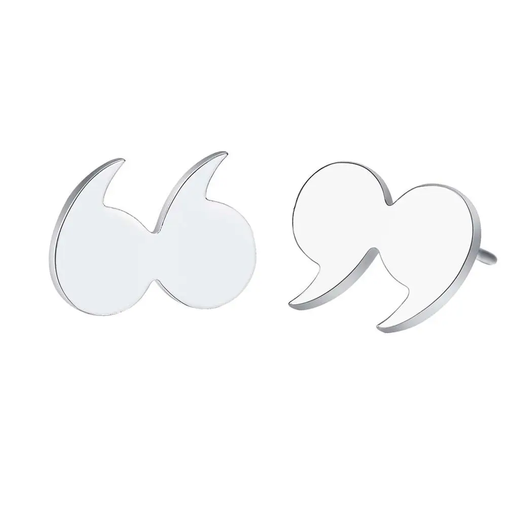 Серьги-гвоздики неправильной формы с символом | Украшения и аксессуары