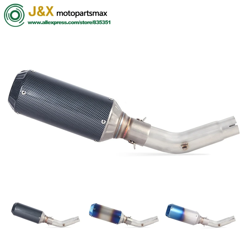 

GSR750 GSR 750 Motorcycle exhaust Muffler Escape middle link pipe muffler Full System Slip On For suzuki GSR750