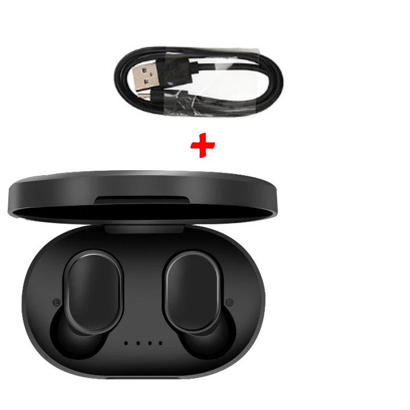 Black A6S беспроводные наушники спортивные наушники Bluetooth 5,0 TWS наушники с шумоподавлением микрофон для iPhone huawei samsung Xiaomi Redmi - Цвет: Black