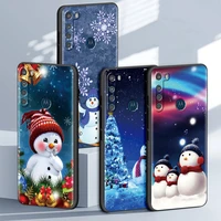 snowman snow man case for motorola one fusion g9 play g30 g8 power lite e6s hyper g stylus edge plus 20 pro g60 phone cover