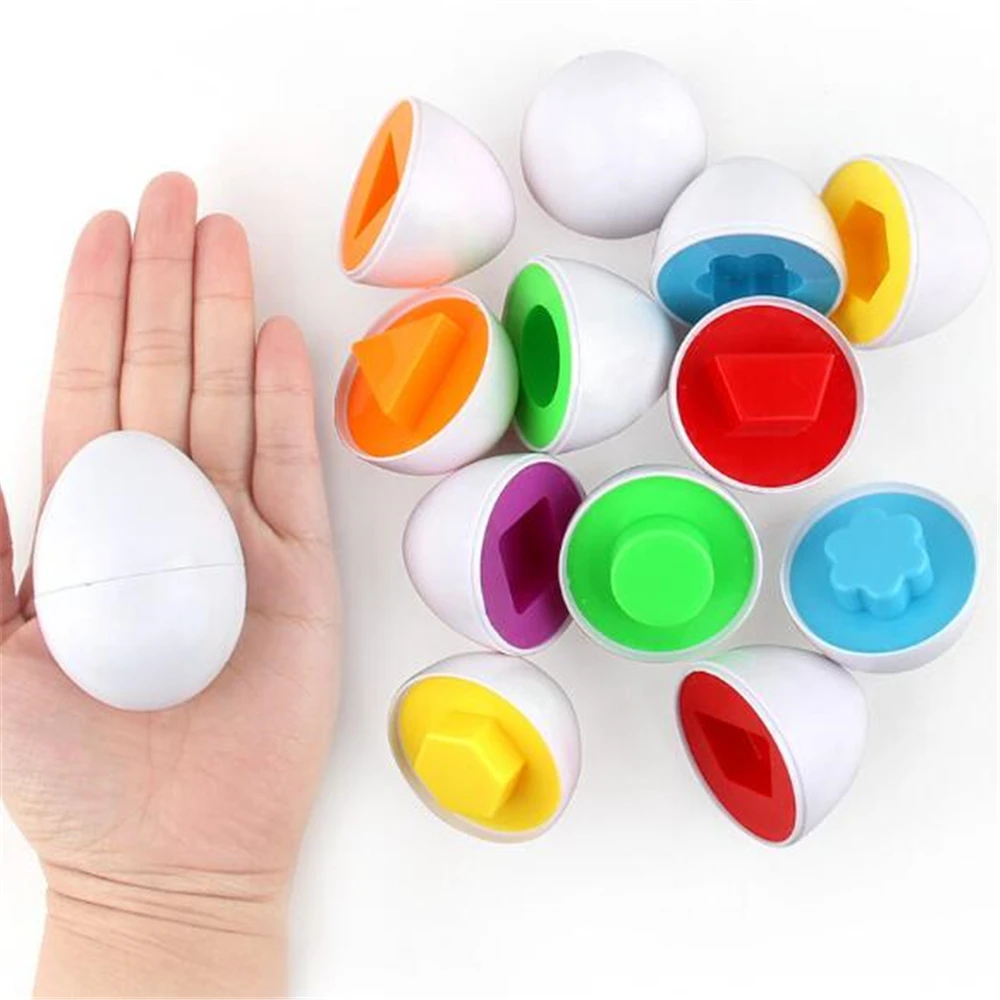 Обучающие игрушки по методике Монтессори детские в форме яйца сочетающиеся 3D