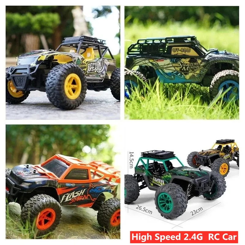 

2.4G Remote Control RC Truck High Power Motor Off Load Climbing Crawel Vehical Crash Resistant Flash Color Car Kid Boy Gift Toy