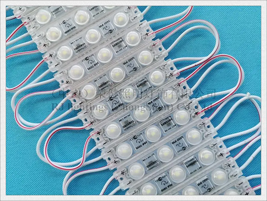 ABS светодиодный светильник-модуль для знака DC12V 63 мм* 14 мм* 8 мм SMD 2835 3 светодиодный 1,2 Вт 140лм 3 года гарантии CE IP65 водонепроницаемый