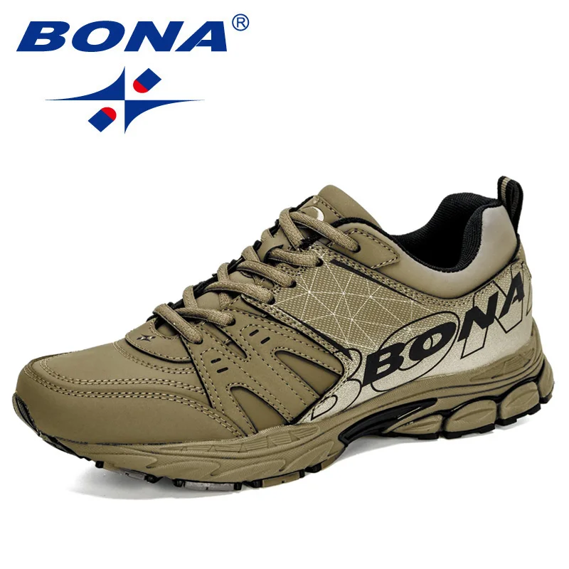 

BONA 2020 New Designers Action Leather Mens Running Shoes Man Sneakers Spring Autumn Sport Shoes Men Trainer Krasovki Footwear