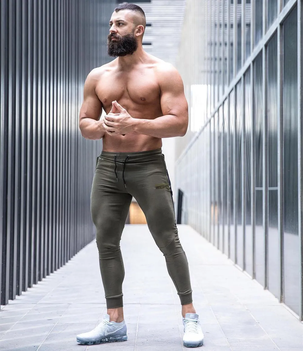 Штаны-Джоггеры мужские для спортзала облегающие тренировочные штаны бега