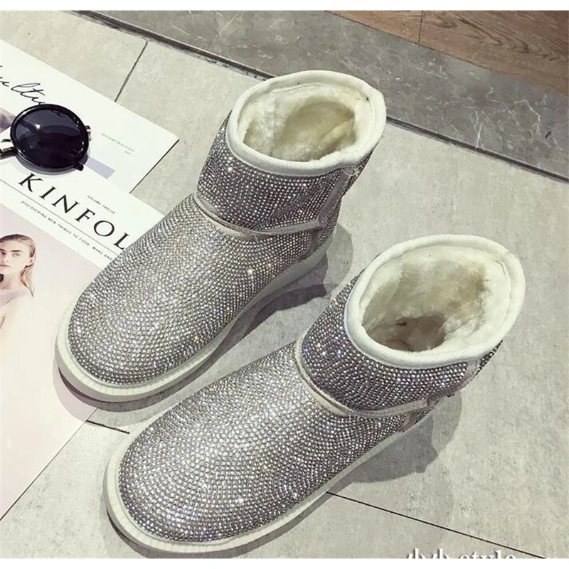 

Hot drilling and velvet warm thick snow boots short boots 2019 winter new wild casual women's boots