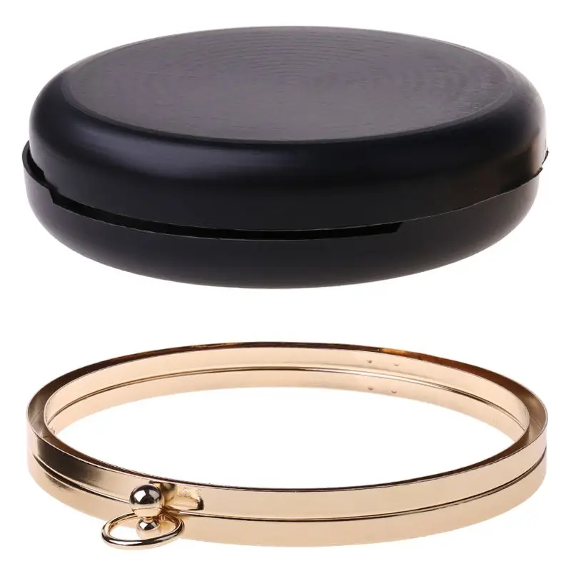 Новинка 18 см металлические застежки обеденная круглая бокс-кошельки для сумок