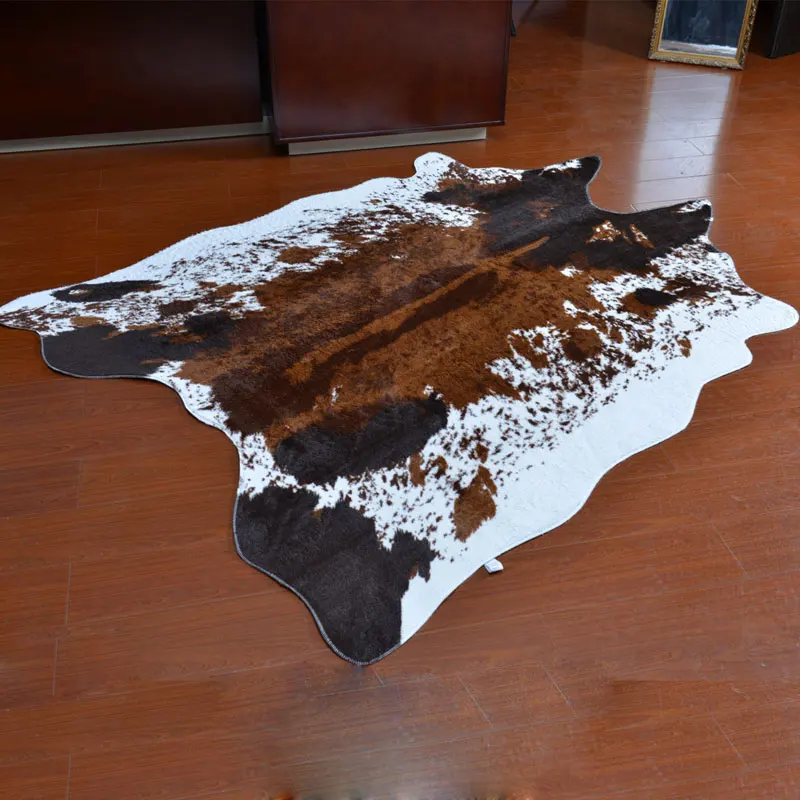 OIMG коврик из коровьей шкуры воловьей кожи ковры для гостиной спальни полиэстера 1