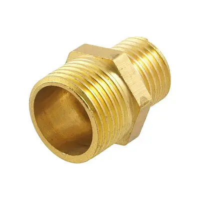 Латунь 3/8 &quotPT до 1/4&quot PT Мужской шестигранный ниппель редукционный соединитель