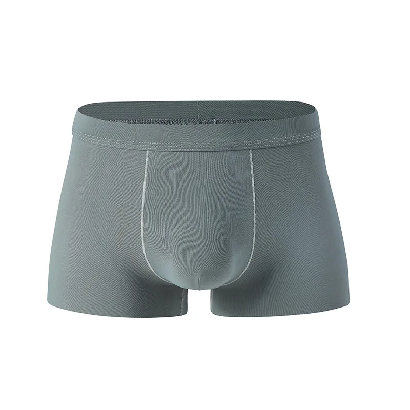 

2021 Men's Underwear Ice Silk Underwear Men's Seamless Boxer Shorts Nylon Breathable Fabric Large Size Physiological