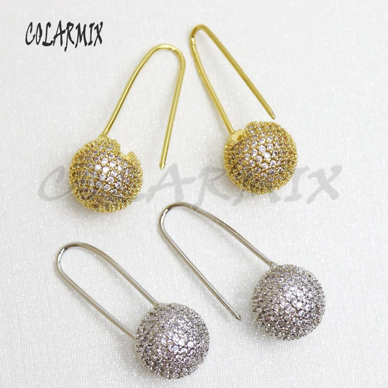 

5 Pairs High quality Zircon earrings fashion zircon jewelry accessories hook earrings for women 50997