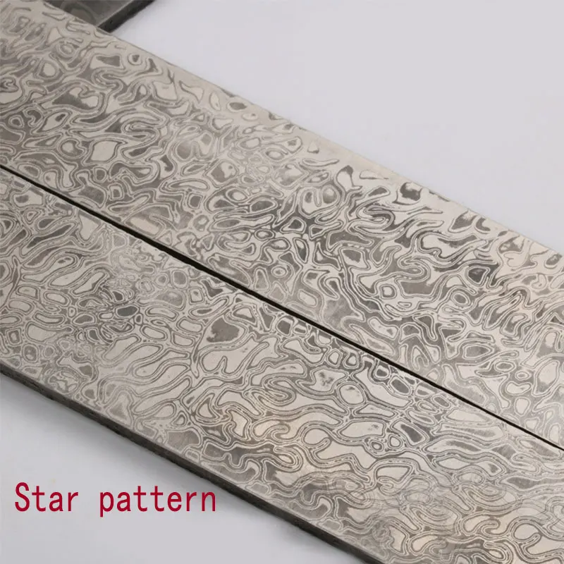 Star 160x30x3mm 5 видов, дамасская сталь, сделай сам, нож, материал для изготовления, роза, сэндвич, узор, стальное лезвие ножа, заготовка, была термической обработкой - Цвет: Star 160x30x3mm