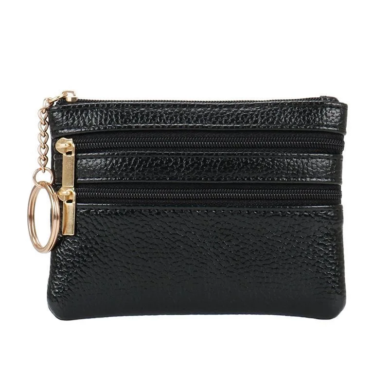 

Short Coin Wallet Women Small Card Holder Purse Zip Up Bag