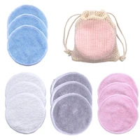 10pcsset reusable bamboo fiber washable rounds pads makeup removal cotton pad cleansing facial pad cosmetic tool skin care