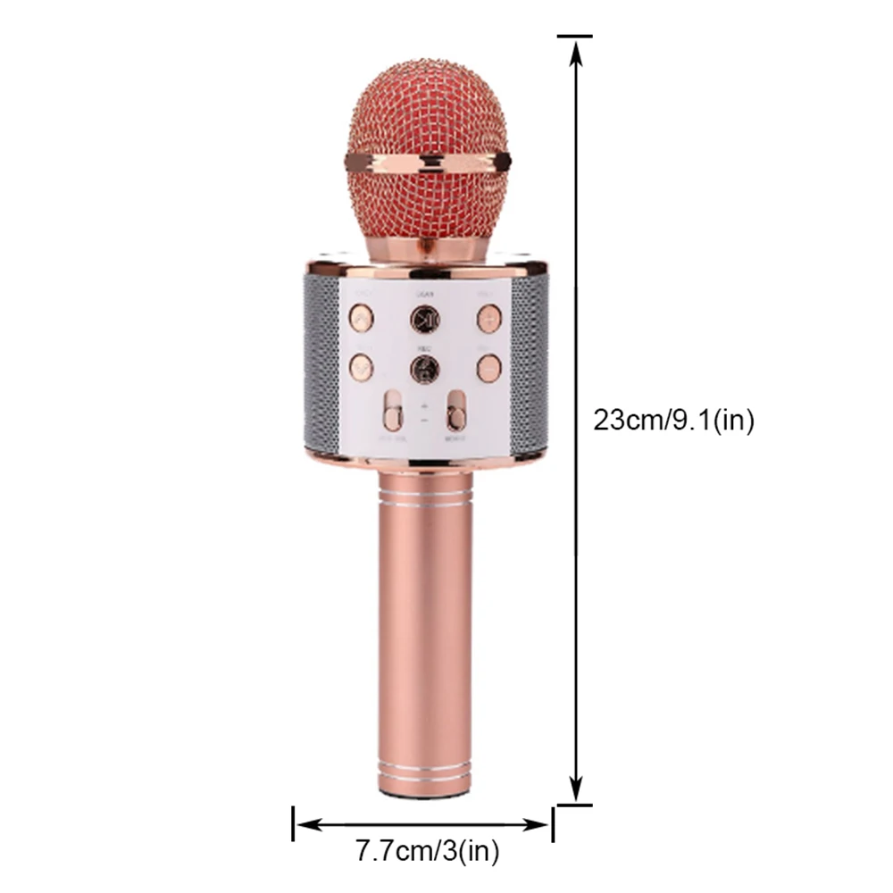 WS858 беспроводной Bluetooth микрофон динамик профессиональный ручной караоке