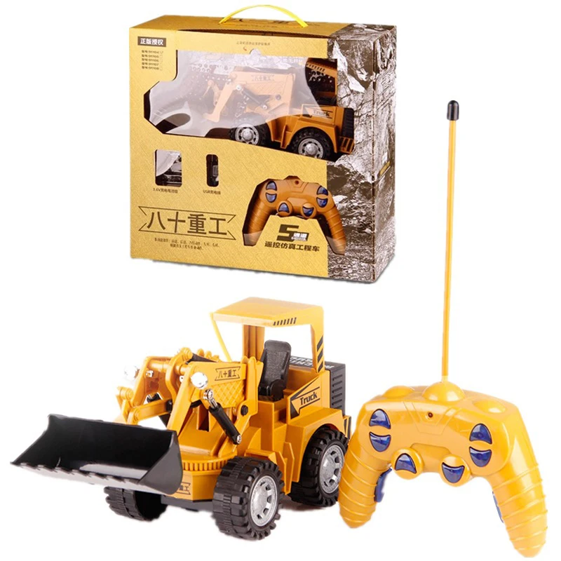 

Mini Metal RC Bulldozer Remote Control Engineering Toy Kids Construction Tractork Carro De Controle Remoto Vehicle Car E5YKC