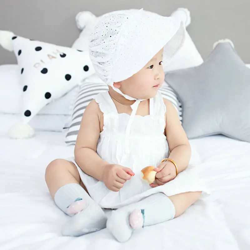 Нескользящие носки для новорожденных девочек с объемным фруктовым бантом Носки