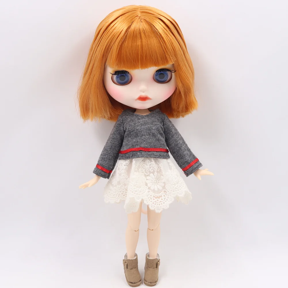 ICY Nude Blyth кукла на заказ № BL0145 оранжевый коричневый волосы индивидуальные резные губы лицо 1/6 bjd, pullip, licca, jerryberry