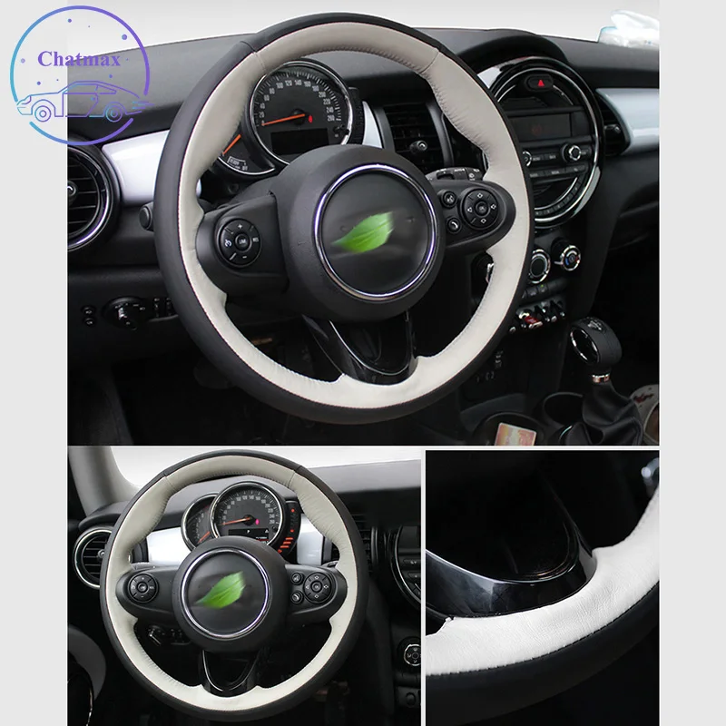 

Steering Wheel Cover for MINI Cooper Clubman Coutryman Mini Coupe Suede Leather Hand Sewing Wrap DIY Stitchwork Holder