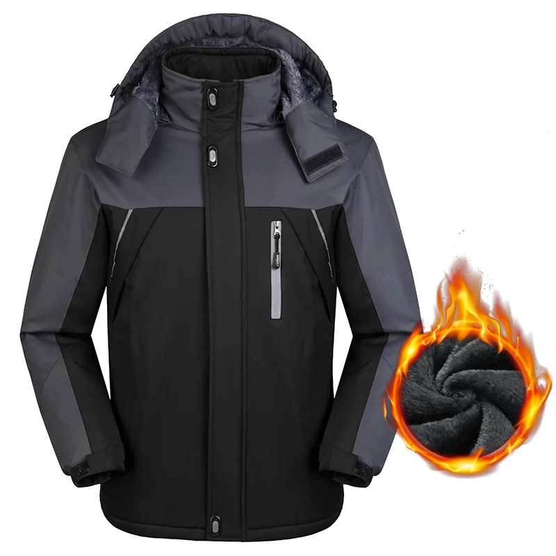 Зимняя куртка с бархатным подогревом для мужчин и женщин Куртка Для лыжной