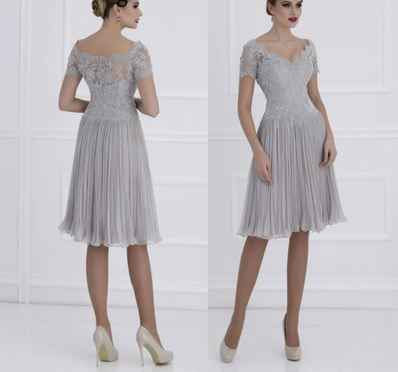 Новинка шифоновые платья для матери невесты и жениха лето 2021 кружевные до колена