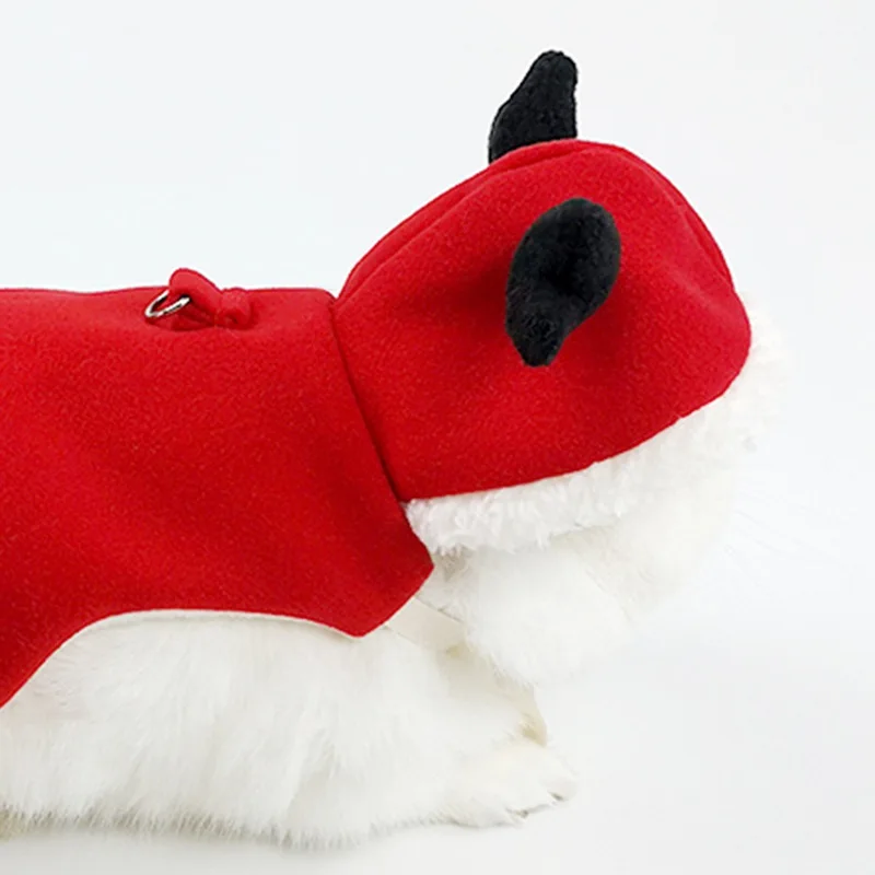 Christmas Soft Pet Harness With Leash Small Animal Vest Lead for Hamster Rabbit Bunny Clothes Dress Supplies | Дом и сад