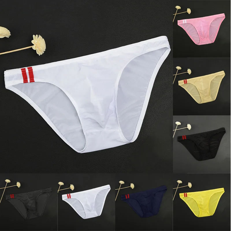 

Men's Sexy See Through Briefs Mesh Sheer Transparent Stretchy Seamless Panties Underwear Ultra-Thin Male Underpants