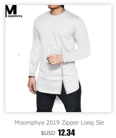 Moomphya, плиссированная Мужская футболка с длинным рукавом, облегающая Мужская футболка, удлиненная, изогнутая кромка, облегающая футболка в стиле хип-хоп, уличная одежда