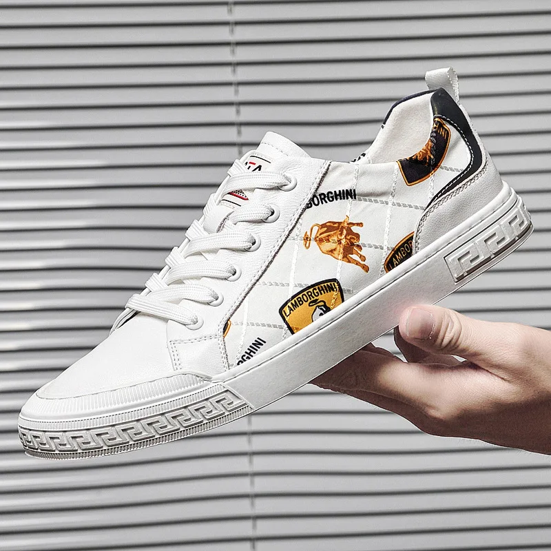 Кроссовки мужские из искусственной кожи повседневные светильник кие сникерсы