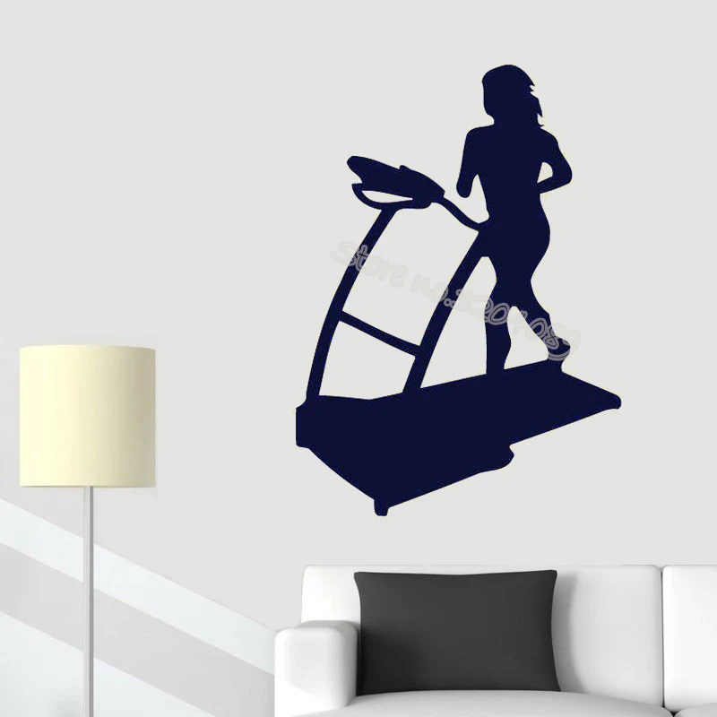 Женская беговая дорожка выработать Наклейки на стены и бега улице наклейка