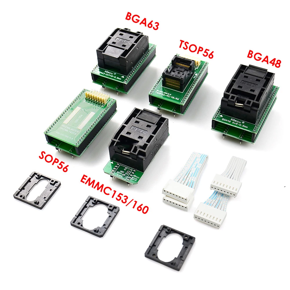 

New Arrival For XGecu Only BGA63 TSOP56 BGA48 SOP56 EMMC153/160 Adapters T56 Nand Calculator Programmer High Speed