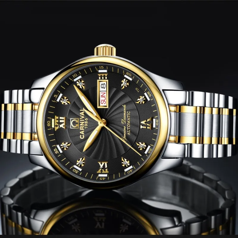 Карнавальные мужские часы лучшие брендовые Роскошные водонепроницаемые