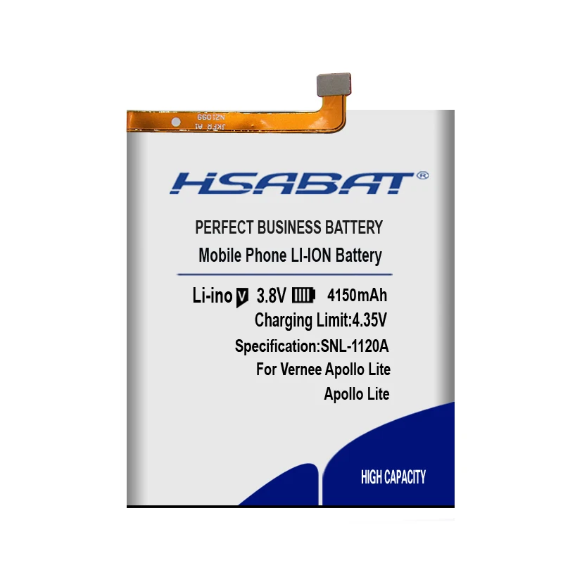 HSABAT 0 цикла 4150 мА/ч, Батарея для SD456074PE Vernee Apollo/Apollo Lite аккумуляторной батареи для Vernee Apollo Lite Идеальная замена