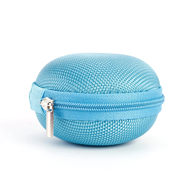 Портативный чехол для наушников на молнии круглый жесткий хранения SD TF карты
