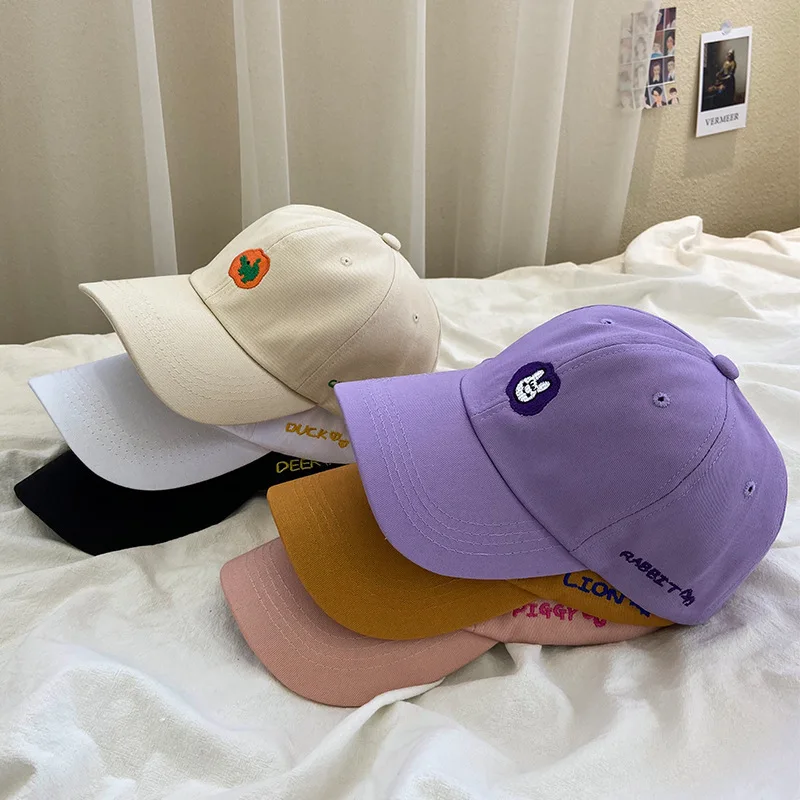 Бейсболка унисекс с вышивкой однотонная хлопковая кепка для женщин и девушек