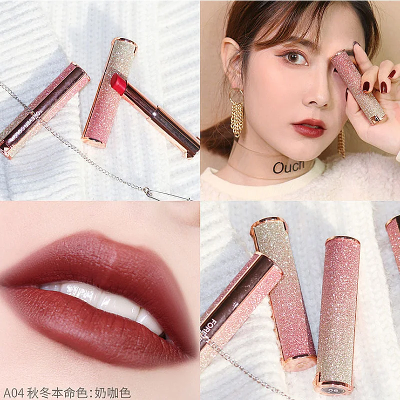 Матовая губная помада Angel's lipstick резная Русалочка женская водонепроницаемая