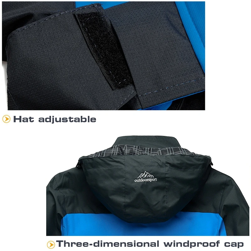 Men Jacket Suit Spring Autumn Jacket Pants Set Windproof Waterproof Male Outdoor Trekking Camping Hunting Climbing Sport Jacket