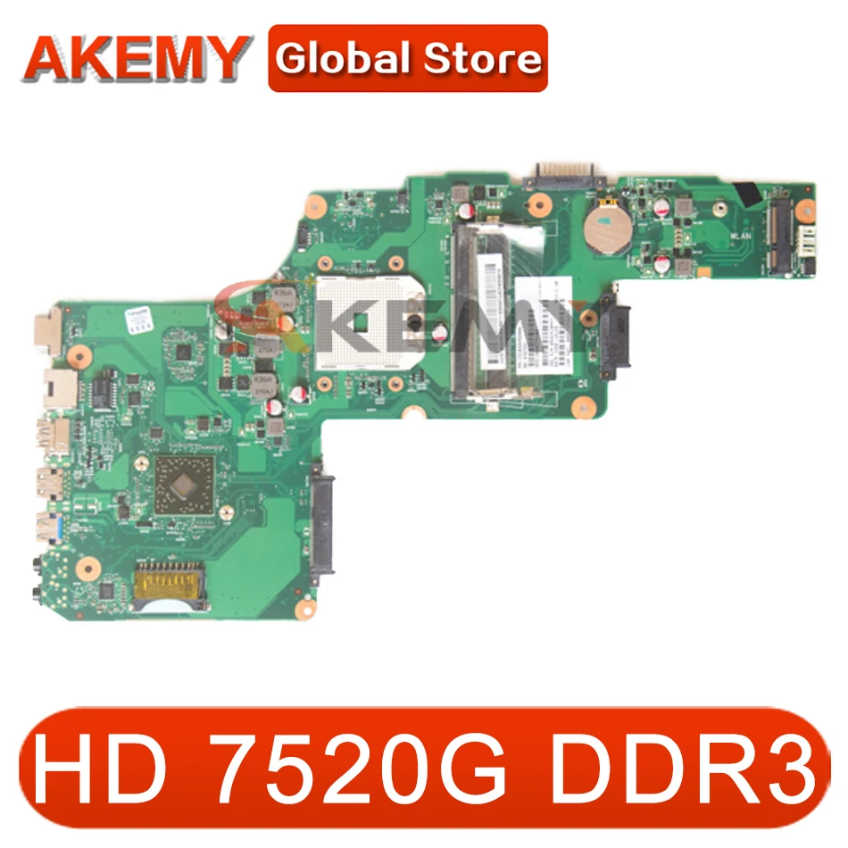 

AKEMY For Toshiba Satellite C850D C855D Laptop Motherboard Socket FS1 HD 7520G DDR3 1310A2492002 SPS V000275280 Mainboard
