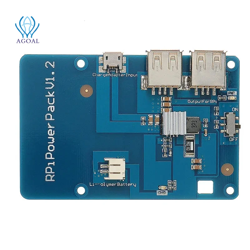 Блок питания V1.2 Плата расширения литиевой батареи с usb хаб для зарядки Raspberry