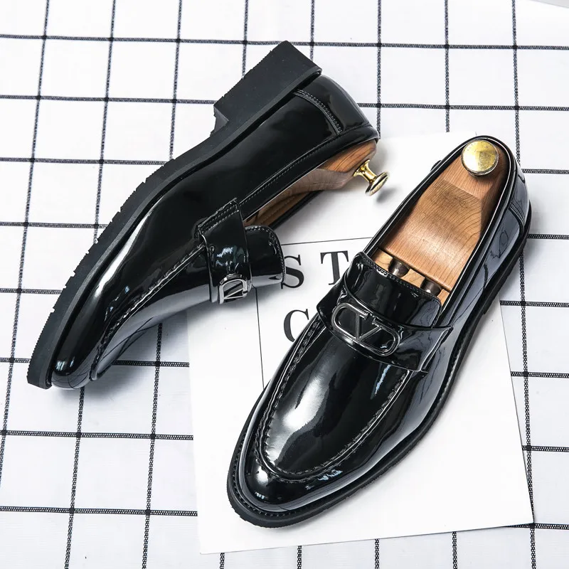 

Нескользящие туфли, износостойкие формальные мужские легкие повседневные кожаные Удобные Модные индивидуальные деловые туфли, новинка 2021