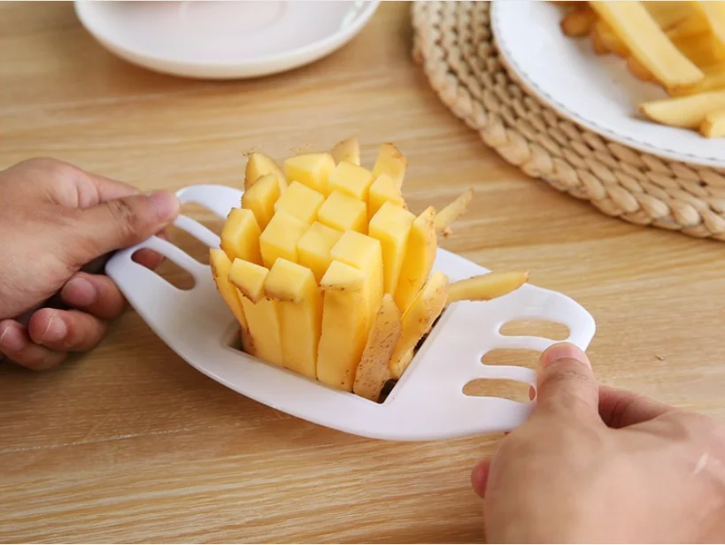 

Vegetable Cutter Stainless Steel Potato Cutting, Fries Cutting Corrugated Knife, Potato Cutter kitchen decoration accessories