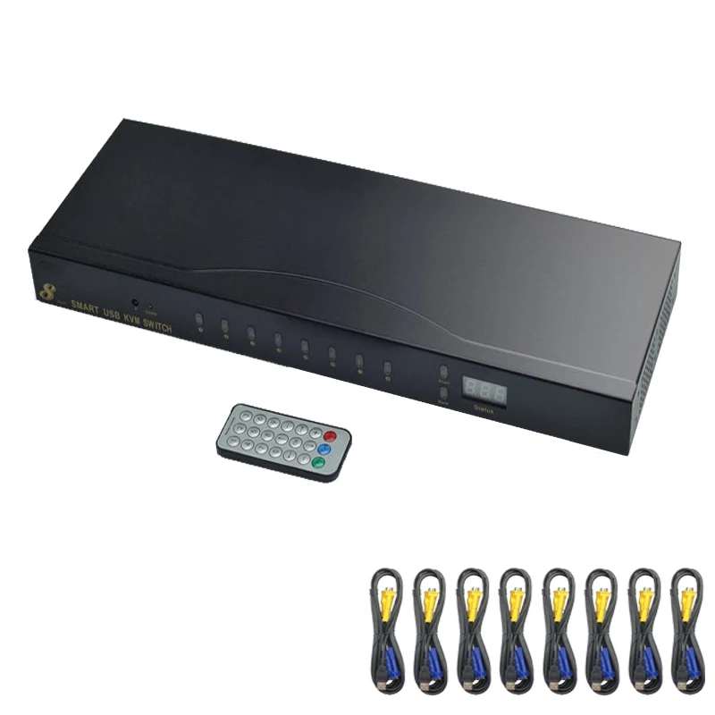 8 Port USB KVM Switch Box Suitable For Eight Host Monitoring Hard Disk To Share a Set Of Keyboard Mouse And Monitor VGA Switch
